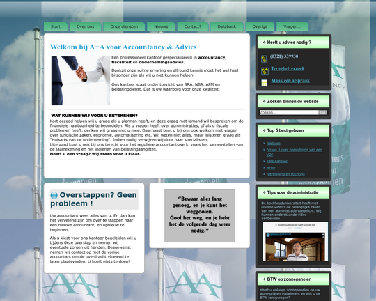 A+A voor Accountancy & Advies Logo